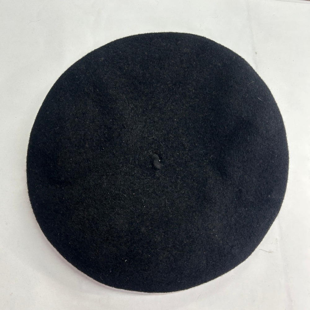 Pierre Laulhere French Beret 100% Wool Black Parisian Chic Dark Academia - Picture 5 of 7